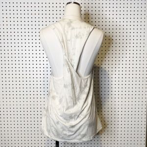 Lululemon | RARE Tie Dye Twist Back Muscle Tank, High neck, Gray and White